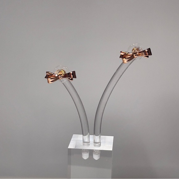 Kate Spade Rose Gold Tone Bow Stud Earrings - Picture 4 of 17